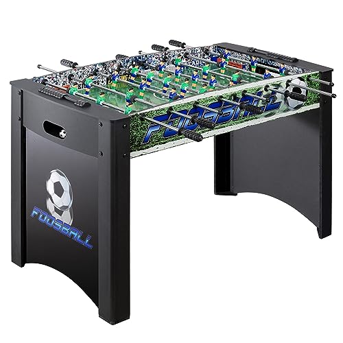 Hathaway Playoff 4’ Foosball Table, Soccer Game for Kids and Adults with Ergonomic Handles, Analog Scoring and Leg Levelers